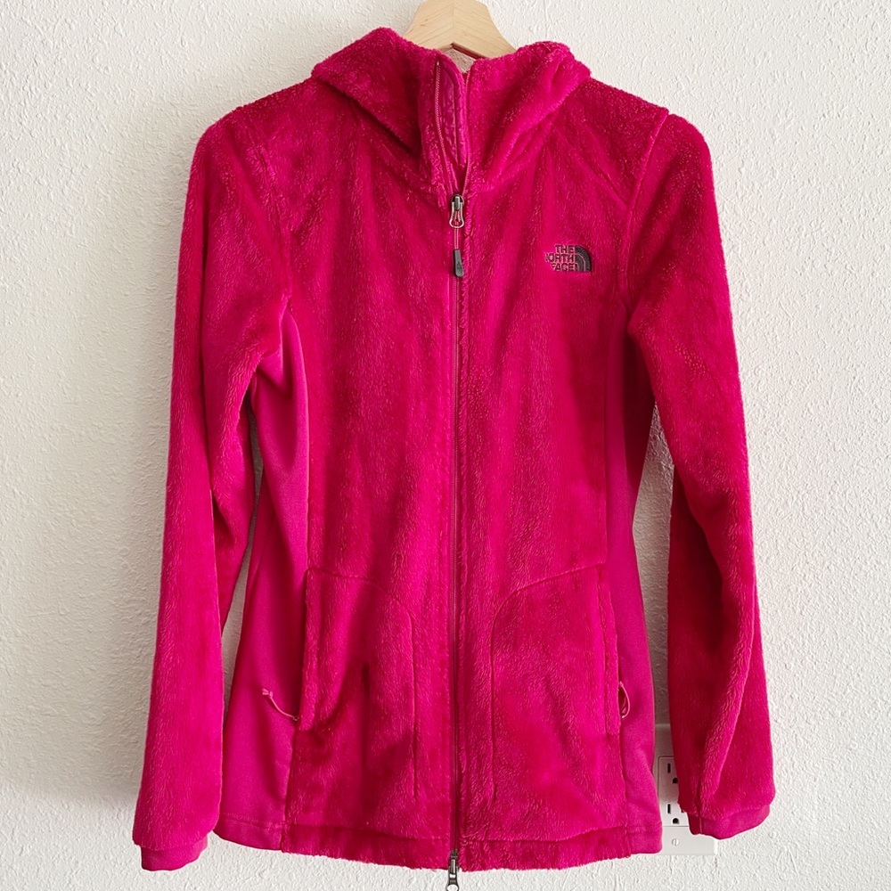 The North face pink tech osito hooded jacket